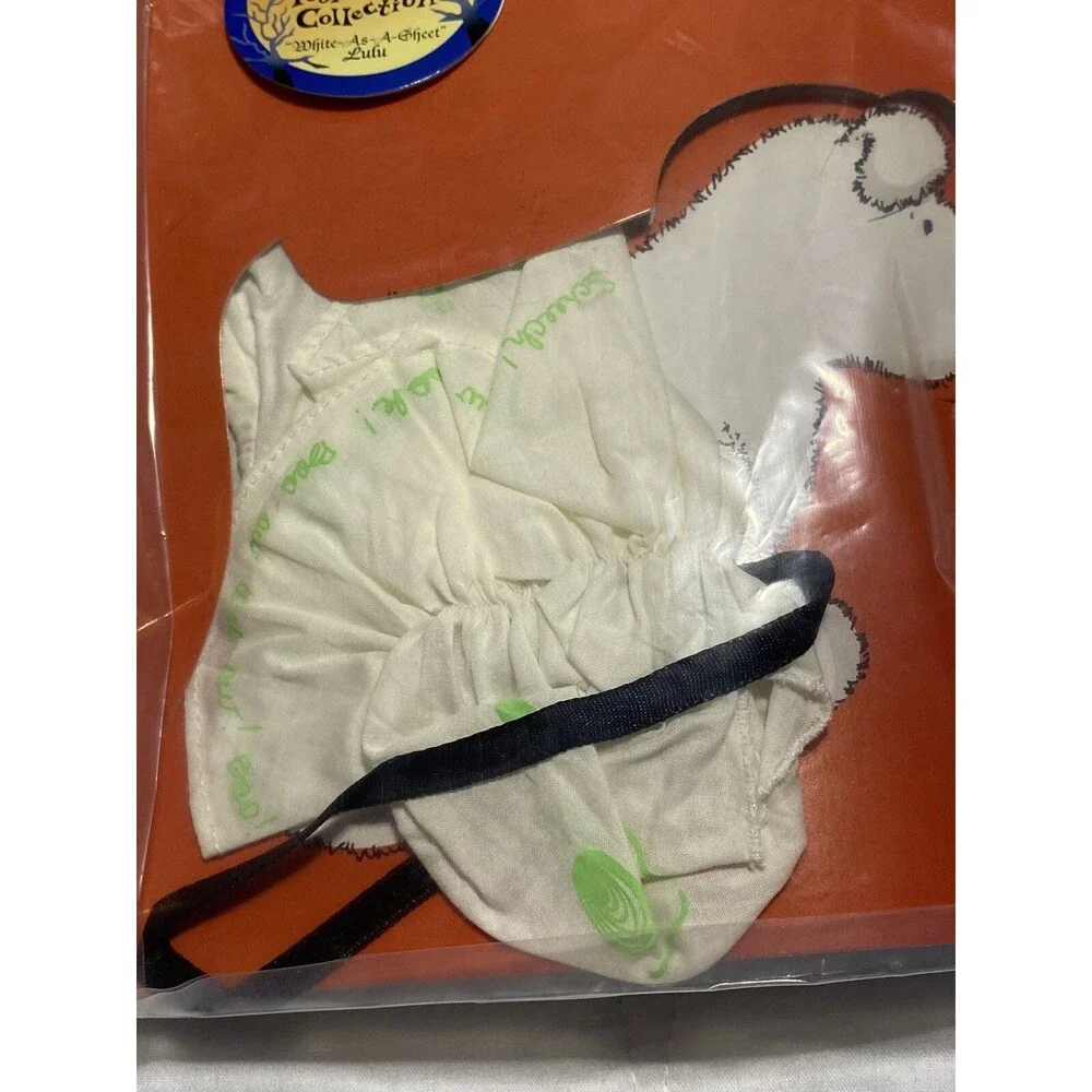 Muffy VanderBear’s Dog Lulu’s  Scared Stiff ,White as a Sheet, Halloween Costume